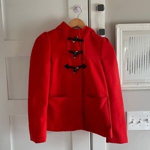 *SOLD* Red H&M Wool Toggle Coat - Size 2